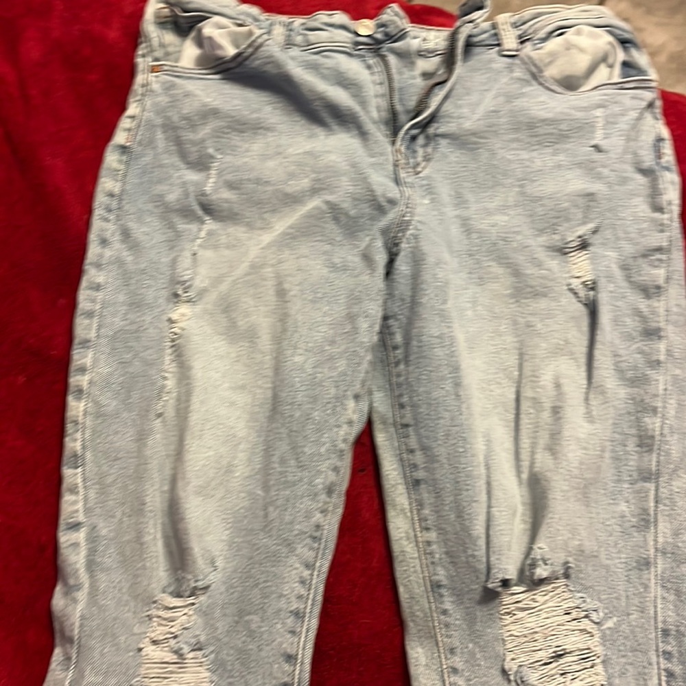 I am selling some mom jeans! They have school appropriate rips